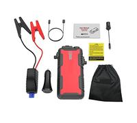 Powerbank Batterie 12V véhicule Saut démarreur Externe 1500A Courant de crête Dispositif démarrage Voiture 15000A Moto Booster,Fourniture Automobile(GT1500-Red)