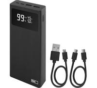 Powerbank Betaq Batterie Externe 20 000 Mah,22,5 W,Quick Charge Avec Passthrough Et Écran,3 Sorties + 2 Entrées,Câble De Données Usb/Usb-C,Auto On/Off,Noir
