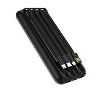 Powerbank DEVIA Kintone V2 4 fils 10 000 mAh couleur noire pour plus de deux charges complètes - pour que vos appareils ne soient jamais à court de batterie