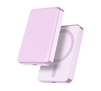 Powerbank sans fil MagSafe 5000mAh 1 port USB C 15W Qi Métal Rose + Garantie à vie Force Power