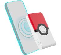 Powerbank magnétique Otl 5000 Mah, Usb-C 15W, Pokemon Pokeball avec support (blanc et rouge)