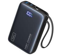 Powerbank Pockets 20000mAh 65W avec 2 ports USB-A/USB-C Ultra Rapide Noir