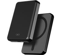 Powerbank sans fil MagSafe 5000mAh 1 port USB C 15W Qi Métal Noir + Garantie à vie Force Power