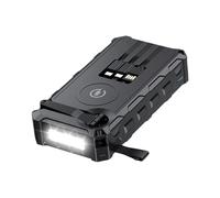Powerbank solaire chargeur sans fil à manivelle pliable avec lumière LED, alarme SOS, panneau de navigation boussole, pour cyclistes, randonnée, pêche, camping, voyage, survie, extérieur