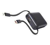 Powerbank - SWISSTEN - 10000 mAh - Câbles USB-C et Lightning intégrés - 22 5 W - Space Silver