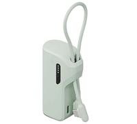 Powerbank Thumboost 5000mAh 2x Ports USB-C 20W avec Câble USB-C Vert pâle