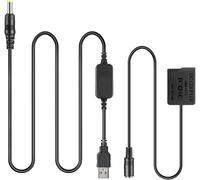 Powerbank USB Cable + DMW-DCC8 Batterie factice BLC12 BLC12E pour Lumix DMC-GX8 FZ1000 FZ300 FZ200 G7 G6 G5 G80 G81 G85 GH2 GH2K GH2S DC-G90 DC-G91 DC-G95 DC-G99