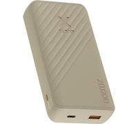 Go2 - Banque d'alimentation - 20000 mAh - 15 Watt - Fast Charge - 2 connecteurs de sortie (USB, USB-C) - argile