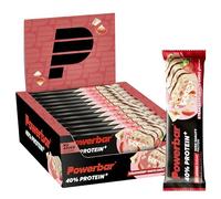 PowerBar Barre 40% Protein+Crisp Fraise Chocolat blanc 12x40g – faible teneur en sucre
