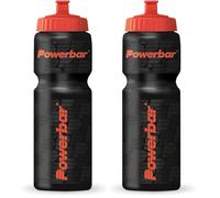 Powerbar - Gourde de Sport - 750 ml - noire - Étanche et compatible lave-vaisselle, sans BPA (Lot de 2)