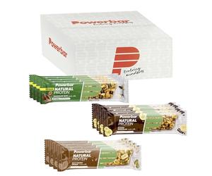 Powerbar - Natural Protein - Multiflavour Box - 12x40g - Barres protéinées végétaliennes - Sans huile de palme - Ingrédients naturels