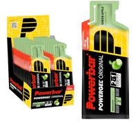 PowerBar PowerGel Original Green Apple 24x41g - Gel Énergétique à Haute Teneur en Carbone + Sodium + 50mg Caféine