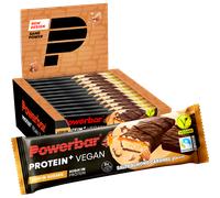 POWERBAR Protein+ vegan Low in Sugars Almond Salty Caramel 12, Energie Riegel,