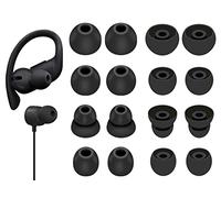 Powerbeats Pro Lot de 8 Paires d'embouts Auriculaires en Gel de Silicone Souple et Flexible pour réduire Le Bruit Compatible avec Beats Flex/BeatsX Noir