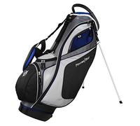 PowerBilt Sac de golf TPS Dunes avec support, 14 compartiments Noir/Bleu