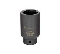Powerbuilt 1/2-inch Drive Axle Nut Socket, 32mm 6 Point Extra Deep, Remove Front Wheel Drive Axle Shaft Nuts, Pin Hole - 648470