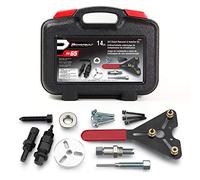 Powerbuilt 948995 Kit d'outils de retrait et d'installation d'embrayage de climatisation pour compresseur de climatisation, outils de maintien, étui de rangement - 948995, argent