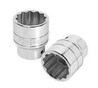 Powerbuilt Douille de 40 mm, entraînement 1,9 cm, 12 points, paroi fine, prise en main forte, marquages de taille - 943243