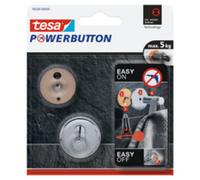 Powerbutton Crochet adhésif Universal medium, chrome