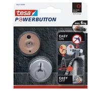 Powerbutton Crochet adhésif Universal medium, chrome