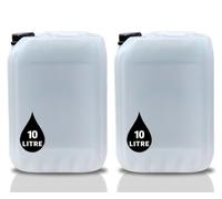 PowerChem 2 x Jerrican 10L - Conteneur Bouteille Empilable Homologué UN + Bouchon Inviolable 51mm | Parfait pour le Stockage d'Eau Liquide NATUREL