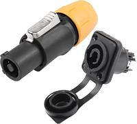 Powercon adaptateur connecteur 3Pin 20A 250V mâle femelle panneau monté tête Haut-parleur connecteur d'alimentation imperméable à l'eau Audio Vidéo périphérique (Output)