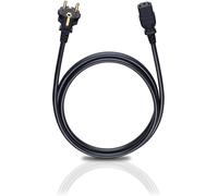 Powercord C13/300 Power Cord With Shock Resistant Plug And Power Socket,Very Flexible,Excellent Contact Reliability,3 M,Black