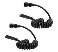 POWERCORDS Lot de 2 câbles d'alimentation spiralés compatibles avec Samsung, LG, Sony, Insignia, Toshiba, Hisense, PS5 - 2 x 2 m