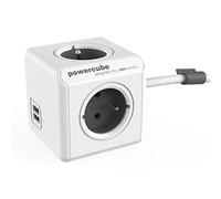 Powercube 4 Prises + 2 USB, Cube multiprise