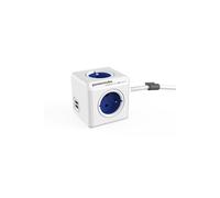 PowerCube Câble d'extension Extended, 4 prises, 2 x USB 1,5 m, bleu