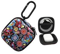 PowerDriver Étui de rangement pour écouteurs, étui de rangement pour écouteurs, coque de transport rigide en EVA résistant aux chocs avec mousqueton pour AirPods 4 AirPods Pro 2ème/3/2/1 Bose Galaxy