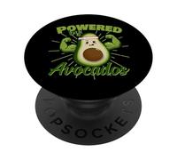 Powered by Avocados Vêtements de Sport Amusants pour Les Amateurs d'avocat PopSockets PopGrip Adhésif