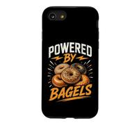 Powered by Bagels Funny Bagel Saying Humor Joke Gag Coque pour iPhone SE (2020) / 7/8
