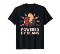 Powered by Beans Plant Foods Bean Lover Foodie Humour T-Shirt