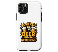 Powered by Beer and Bad Decisions Drinking Humour Design Coque pour iPhone 11 Pro