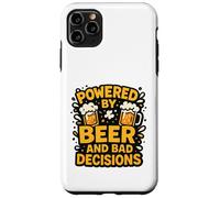 Powered by Beer and Bad Decisions Drinking Humour Design Coque pour iPhone 11 Pro Max