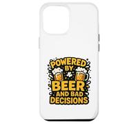 Powered by Beer and Bad Decisions Drinking Humour Design Coque pour iPhone 12 Pro Max