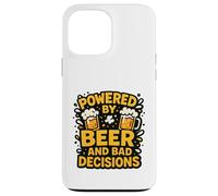 Powered by Beer and Bad Decisions Drinking Humour Design Coque pour iPhone 13 Pro Max