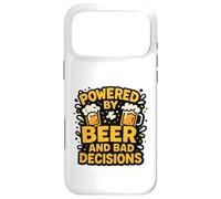 Powered by Beer and Bad Decisions Drinking Humour Design Coque pour iPhone 17 Pro Max