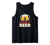 Powered by Beer Mugs Bretzels Funny Drinking Débardeur