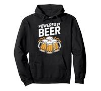 Powered by Beer Mugs Fun Humour Sweat à Capuche