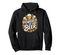 Powered by Beer Mugs Leaves Fun Sweat à Capuche