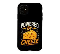 Powered by Cheese Funny Saying Humor Joke Gag Coque pour iPhone 11