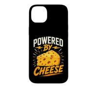 Powered by Cheese Funny Saying Humor Joke Gag Coque pour iPhone 14 Plus