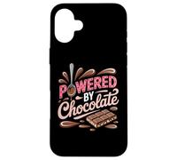 Powered by Chocolate - Humour chocoholic Sweet Tooth Coque pour iPhone 16 Plus