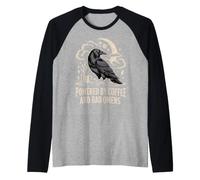 Powered by Coffee and Bad Omens Corbeau Gothique Manche Raglan