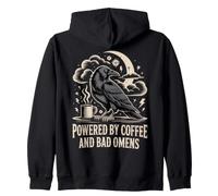 Powered by Coffee and Bad Omens Corbeau Gothique Sweat à Capuche