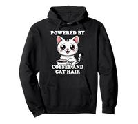 Powered by Coffee and Cat Hair Sweat à Capuche