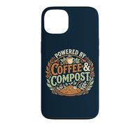 Powered by Coffee & Compost Funny Gardener Coque pour iPhone 13
