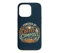 Powered by Coffee & Compost Funny Gardener Coque pour iPhone 13 Pro